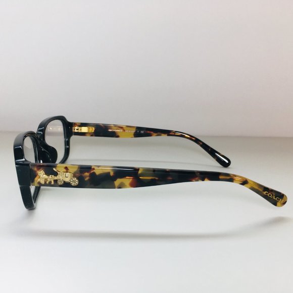 Coach Rectangle Black Tortoise Eyeglasses NWOT - Picture 3 of 8